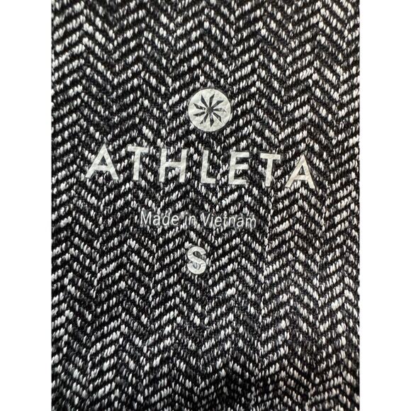 Athleta Metro Drifter Leggings Size S Luxe Herringbone Faux Leather High-Rise - Picture 6 of 11